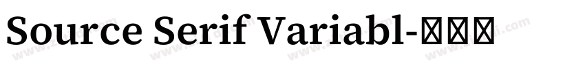 Source Serif Variabl字体转换